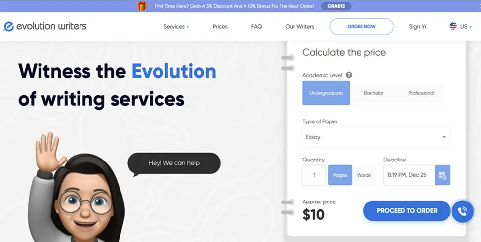 EvolutionWriters.com service