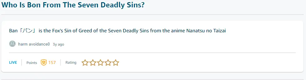 Bon Seven Deadly Sins
