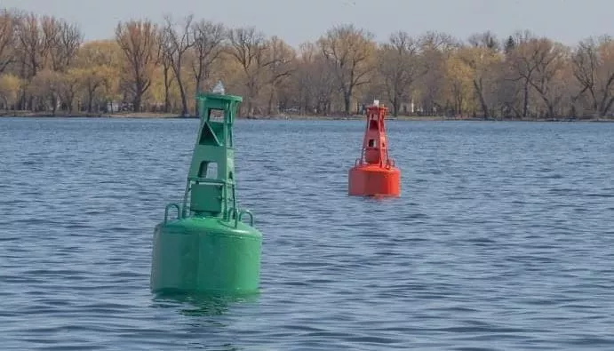 What is the Area Between a Red and Green Buoy?