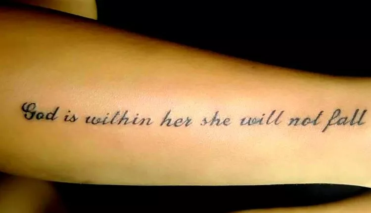 God Is Within Her She Will Not Fail Tattoo
