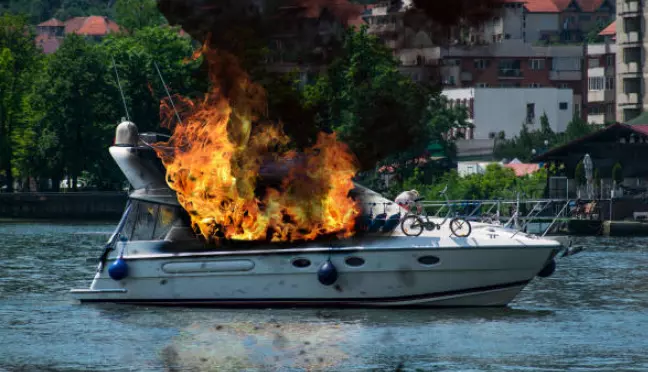 What Should You Do If a Fire Breaks in the Front of Your Boat?