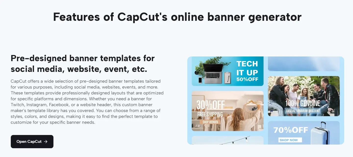 Banner Making Redefined: CapCut's Free Banner Maker Tool for Business Marketing